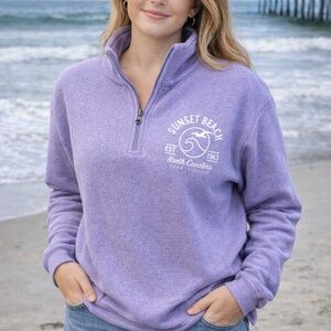 Pacific & Co. Sunset Beach NC Women's Quarter-Zip Sweatshirt